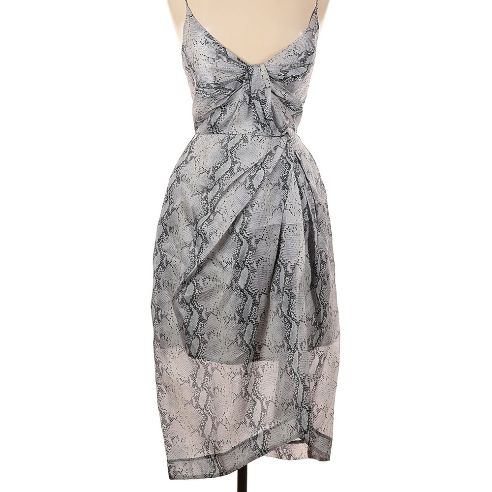 Zimmermann Gray Snake Print Midi Dress